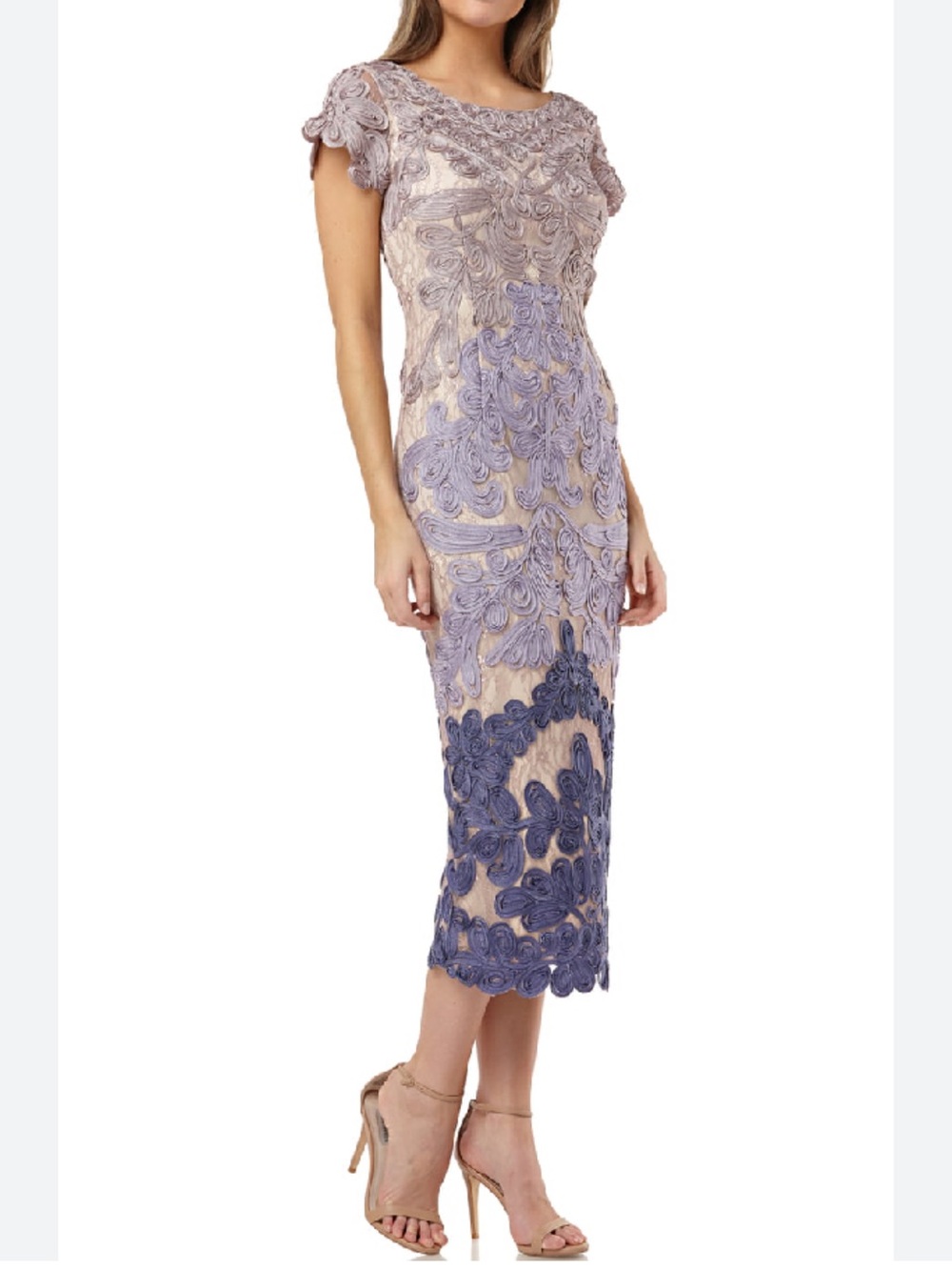 JS Collections Women’s Embroidered Cocktail Dress Size 10 Mother Of The Bride